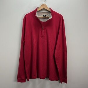 Left Coast Tee Pima Cotton Quarter Zip Pullover Mens XL Preppy Business Casual